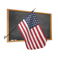 Global Flags Unlimited Classroom US Endura-Poly Mounted Flag 200057